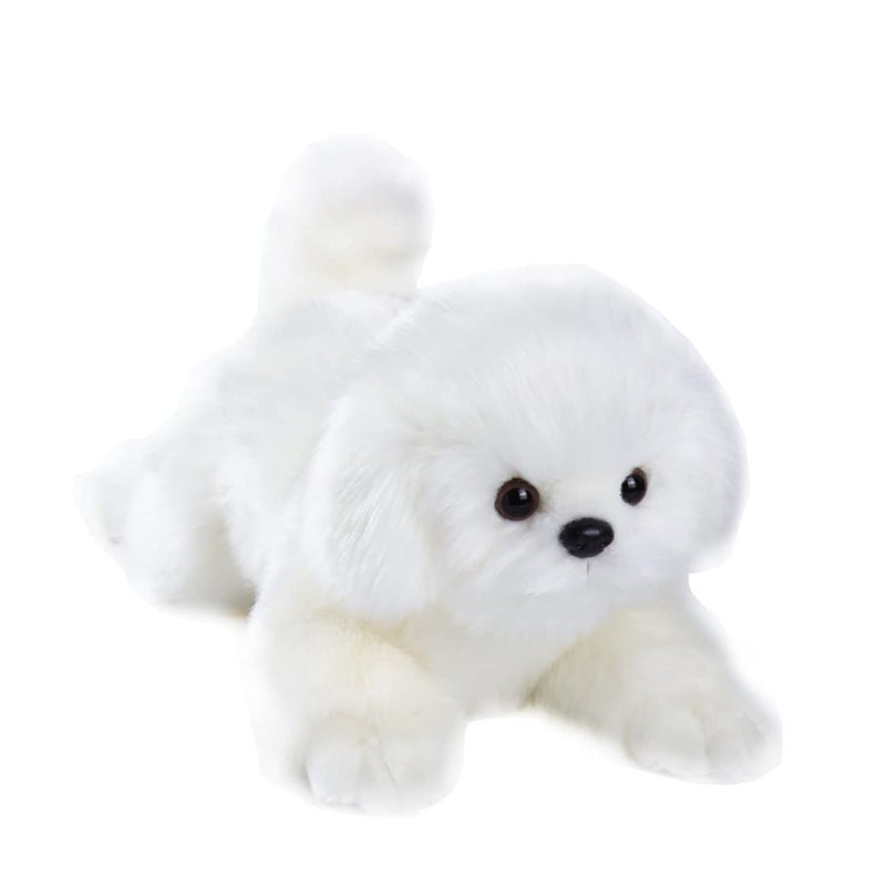 CU-MATE Realistic Plush Maltese Dog, Stuffed Animal Puppy Dog Toys for Girls Boys Birthday, White, 14inch - Image 1