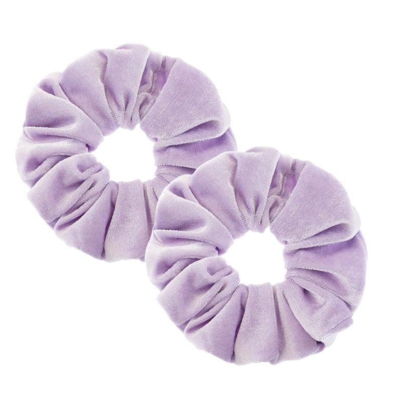 2 Pcs Large Size Light Purple Scrunchies for Women Hair Elastic Bands