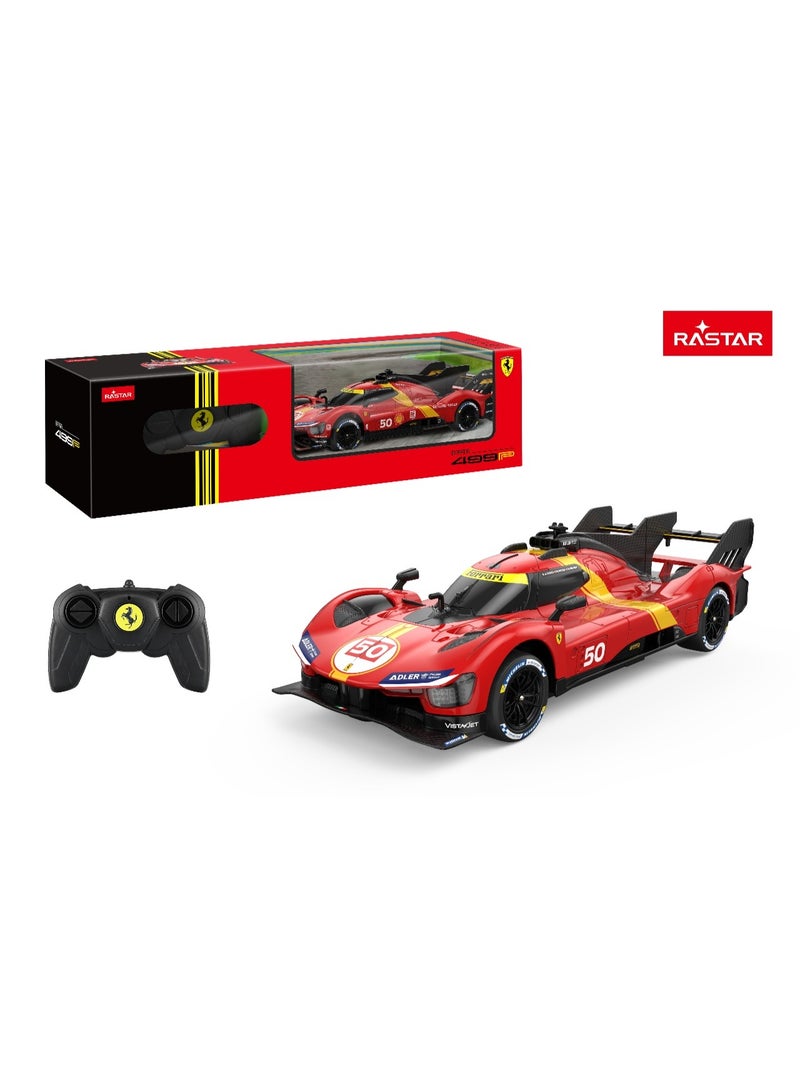 RASTAR Ferrari 499P RC Car 1:24 Scale, Officially Licensed Le Mans Hypercar Remote Control Model, 2.4GHz Racing Toy Car for Kids, Boys & Adults - Red - Image 3