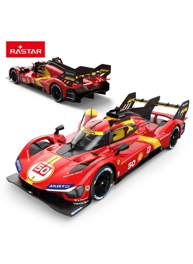 RASTAR Ferrari 499P RC Car 1:24 Scale, Officially Licensed Le Mans Hypercar Remote Control Model, 2.4GHz Racing Toy Car for Kids, Boys & Adults - Red - Image 2