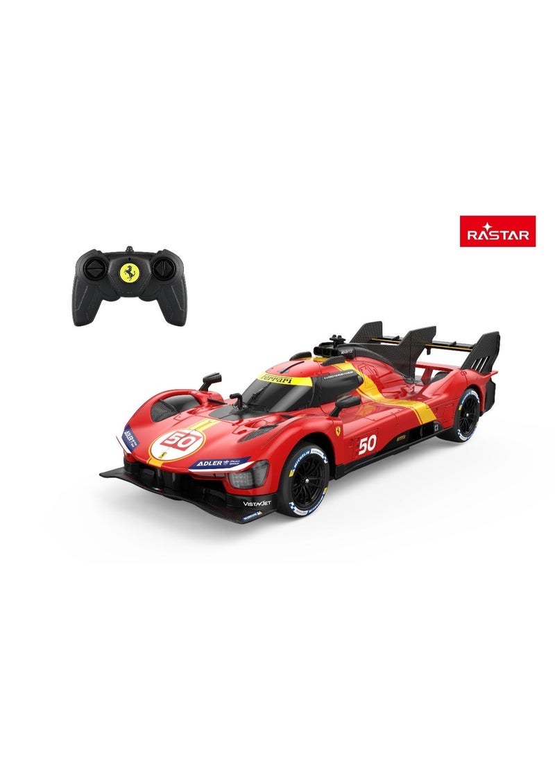 RASTAR Ferrari 499P RC Car 1:24 Scale, Officially Licensed Le Mans Hypercar Remote Control Model, 2.4GHz Racing Toy Car for Kids, Boys & Adults - Red - Image 1