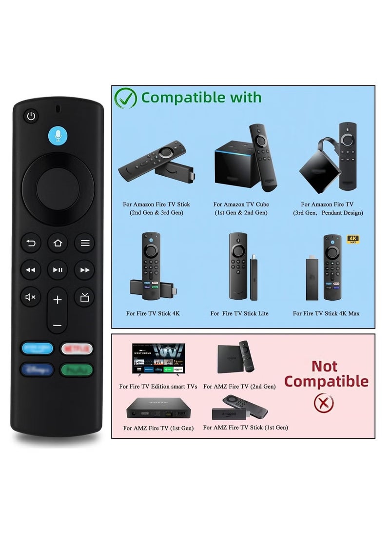 JAJEEK L5B83G Replacement Voice Remote Control for Fire Stick 3rd Generation – Compatible with Fire TV Stick 4K, Max, Lite, Cube (1st & 2nd Gen), AMZ Smart TV (3rd Gen) – Voice Control, Easy Setup, Black  - Image 2