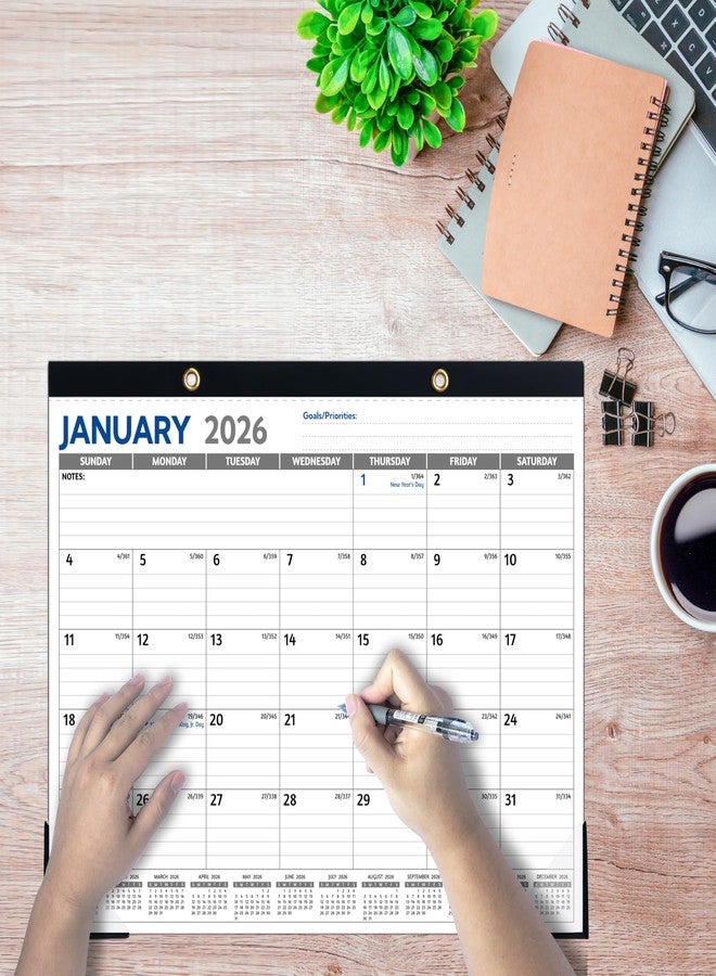 تقويم مكتبي لعام 2026، متوسط الحجم، أزرق - Image 2