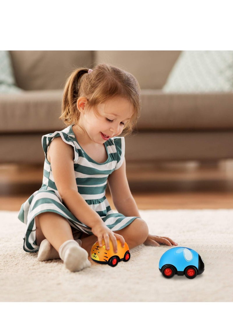 KASTWAVE Animals Toys Cars Friction Powered Vehicle Play Push and Go Back and Forth Car Toys Party Gifts Stocking Fillers for Toddlers Kids Boys Girls Age 3+ Years Old (4 Packs) - Image 5