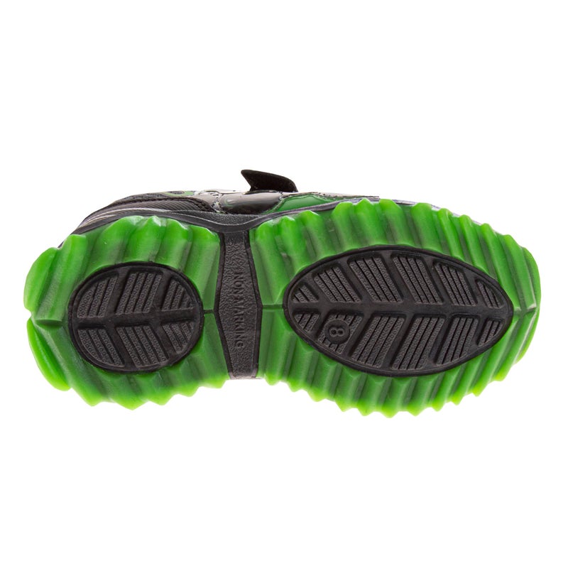 Josmo Kids Monster Jam Grave Digger LED Light Up Shoes Megalodon Monster Truck Shoes for Boys El Toro Loco Black Green (Size 6 Toddler) - Image 5