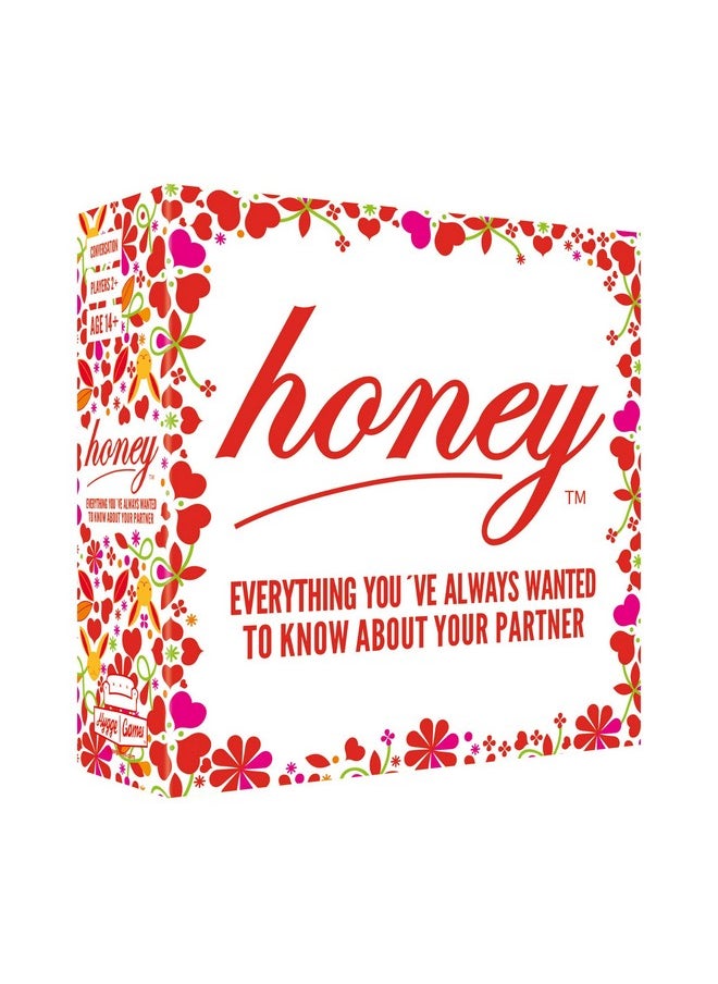 Hygge Games Honey - Everything You´ve Always Wanted to Know About Your Partner - Fun Conversation for Couples, red
