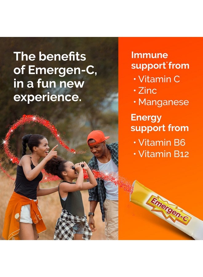 Emergen-C Emergen-C Kidz Crystals, On-The-Go Immune Support Supplement with Vitamin C, B Vitamins, Zinc and Manganese, Sparkly Strawberry - 28 Stick Packs - Image 4
