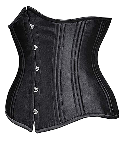 SHAPERX Women 24 Double Steel Boned Longline Heavy Duty Waist Training Corsets Body Shaper,SZ1971-Black-L - Image 2