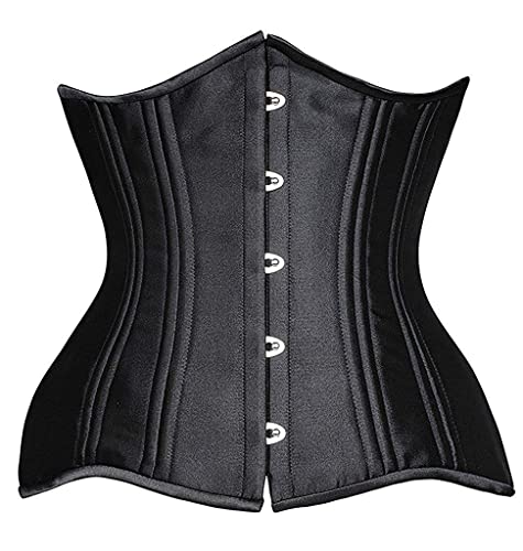 SHAPERX Women 24 Double Steel Boned Longline Heavy Duty Waist Training Corsets Body Shaper,SZ1971-Black-L - Image 1