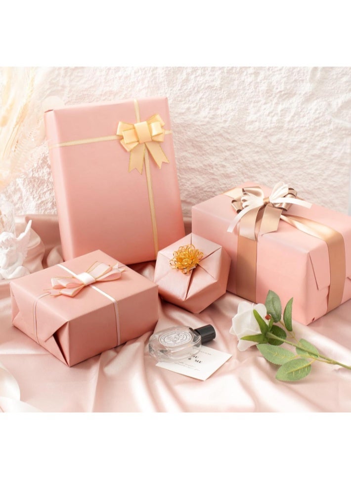 عالم البالونات لفة واحدة من ورق تغليف وردي غير لامع (43 سم × 300 سم)، لفة ورق تغليف، ورق حرفي لتغليف الهدايا، لوحة إعلانات، أعمال فنية وحرفية، ورق تغليف ملصقات بنقشة باقة زهور - Image 4