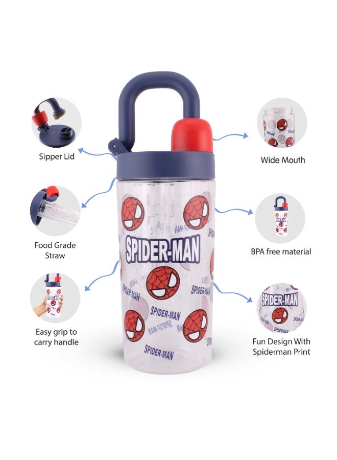 Brain Giggles BrainGiggles Water Bottle for Boys – Leakproof, BPA-Free Kids, Lightweight Tritan Water Bottle with Strap for School Toddler, No Spill (750ML) - Image 2