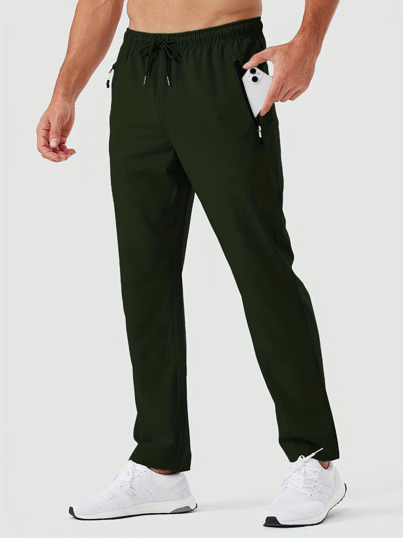 TOPLOT Men's Track Pant| Crafted with Lightweight and Breathable Fabric for All-Day Wear | Elastic Waistband with Adjustable Drawstring and Custom Fit | Gym, Sports & Daily Use (5217_34_Olive) - Image 2