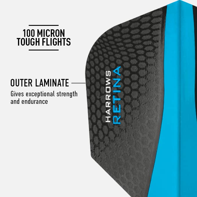 Harrows Retina Dart Flights | 5 x sets Darts Flights (15 Flights Total) I 100 Micron Dart Flights I Premium Extra Strong Made in UK I Professional Darts Accessories I Blue Dart Flights - Image 3