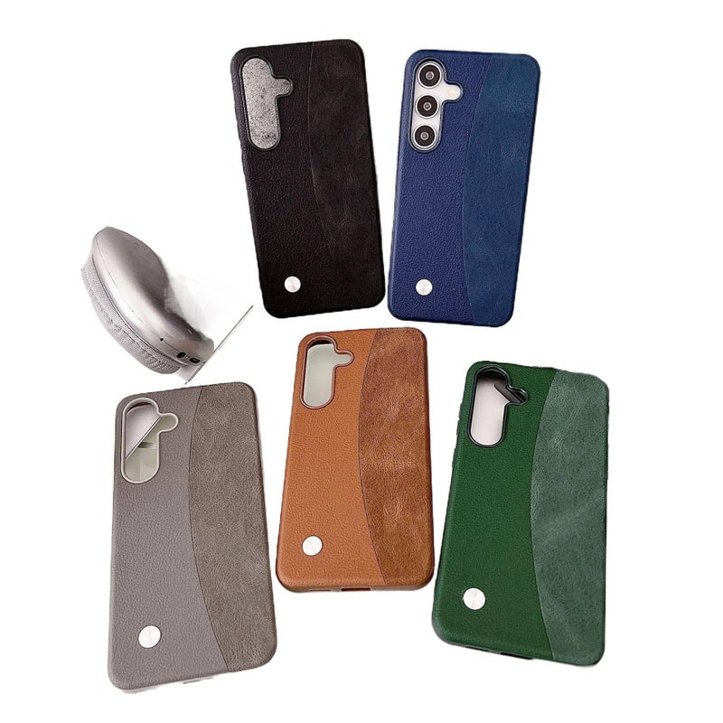 Protective Case | Shockproof Cover for Samsung Galaxy S24 | Green Leather Texture | Drop Protection - Image 3