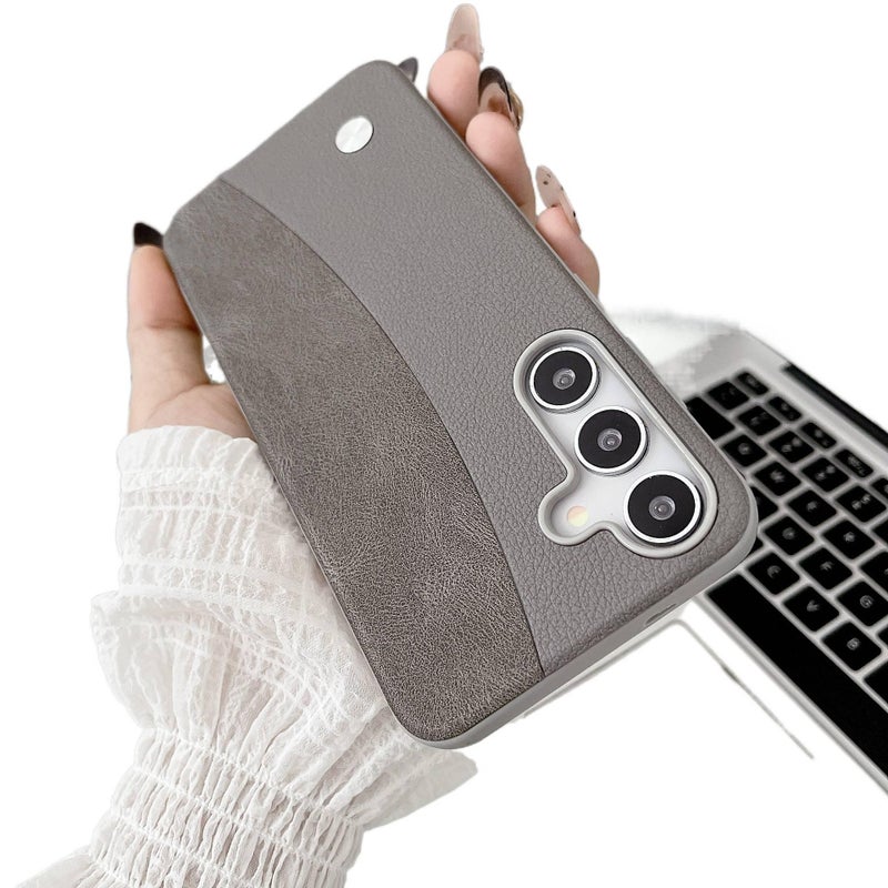 Protective Case | Shockproof Cover for Samsung Galaxy S24 | Green Leather Texture | Drop Protection - Image 2