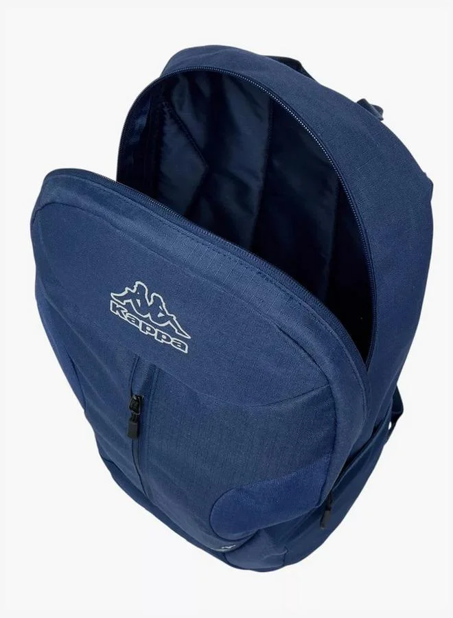 Kappa BLUE Logo Print Backpack with Adjustable Straps and Zip Closure - 16x46x27 cm for Men | Best Price UAE