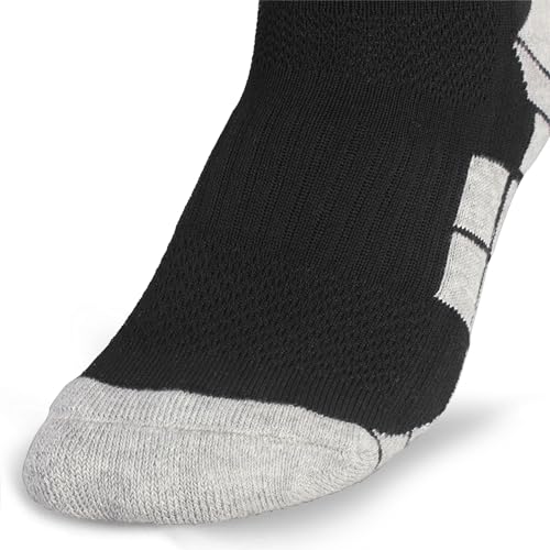 CWVLC Boys Soccer Socks Youth Sport Team Athletic Knee High Long Tube Cotton Compression Socks Black Small 3Y5Y Youth 46 Women - Image 3
