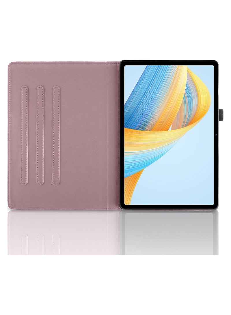 VKL Case Compatible with Honor Pad X9a 11.5 inch 2025, 360 Degree Rotating Stand PU Leather Flip Folio Tablet Case Tree of Life Embossed Shell Shockproof Cover (Rose Red) - Image 5