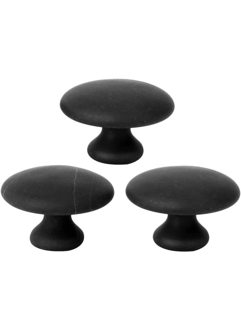 HEALLILY HEALLILY Spa Set Hot Stones Essential Massage Stones Set Basalt Hot Rocks Stones Heated Warmer Rocks Mushroom Shape Massage Tool for Home Spa Relaxing 3pcs Natural Essential Oils 
