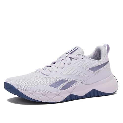 Reebok Women's NFX Trainer Sneaker, Athletic Gym or Workout Shoes for WomenDigital Gleam/Twilight Purple/Black, 5 - Image 1
