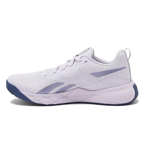 Reebok Women's NFX Trainer Sneaker, Athletic Gym or Workout Shoes for WomenDigital Gleam/Twilight Purple/Black, 5 - Image 3