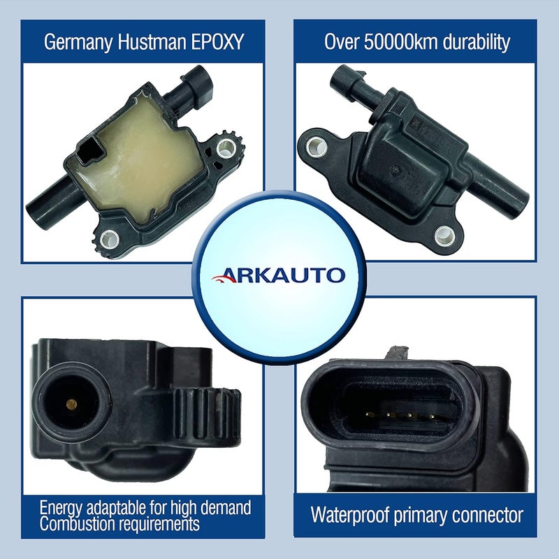 ARKAUTO 8PCS Ignition Coil Set for Cadillac, Chevy, GMC, Pontiac V8 Engines - Image 3