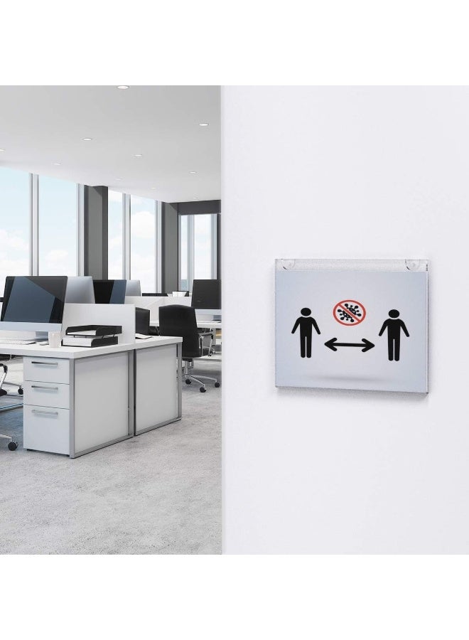TPGP Acrylic Wall Mount Sign Holder 8.5 X 11 Inches Horizontal 6 Pack - Image 5