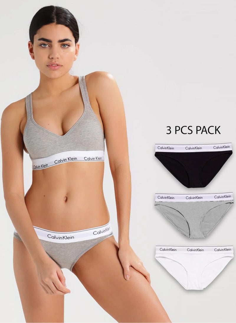 كالفن كلاين بيرفورمانس مجموعة ملابس داخلية نسائية واسعة الحواف من كالفن كلاين 3 في 1 - Image 1