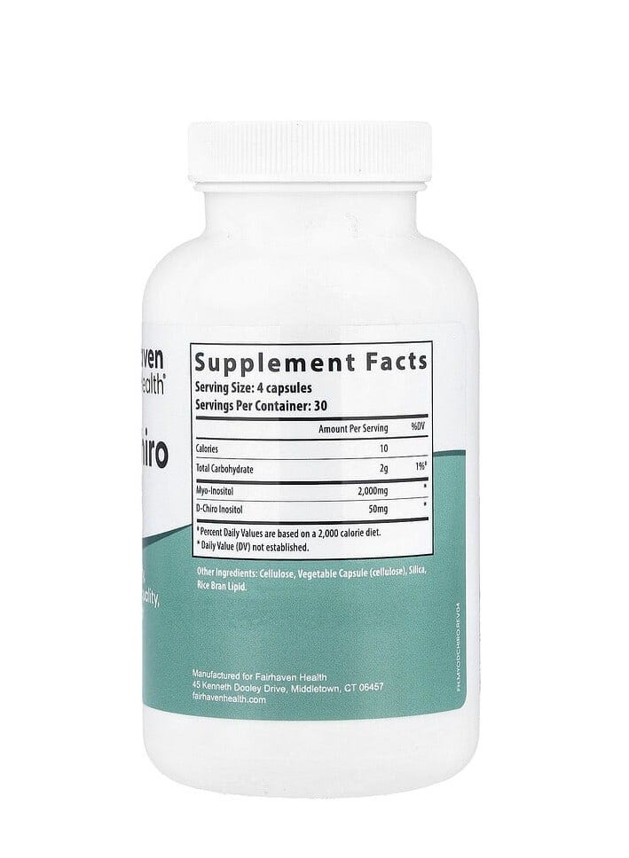 fairhaven health Fairhaven Health Myo + D-Chiro Inositol 120 Capsules  - Image 2