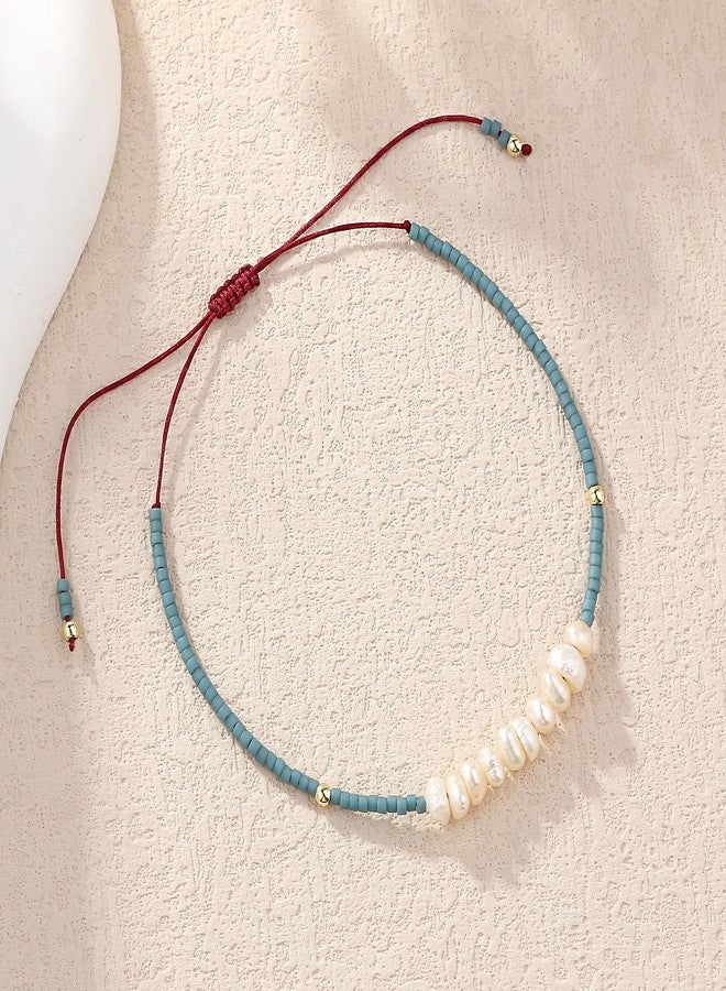 KELITCH Womens Pearl Bracelets Friendship Bracelet Handmade Miyuki Beads Charm Bracelet Holiday Gift - Image 3