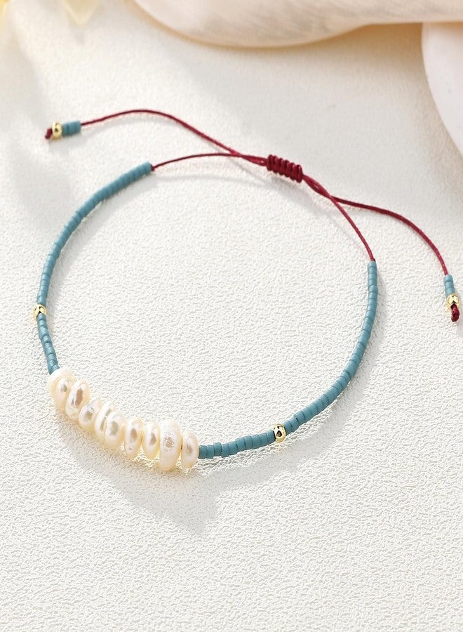 KELITCH Womens Pearl Bracelets Friendship Bracelet Handmade Miyuki Beads Charm Bracelet Holiday Gift - Image 4