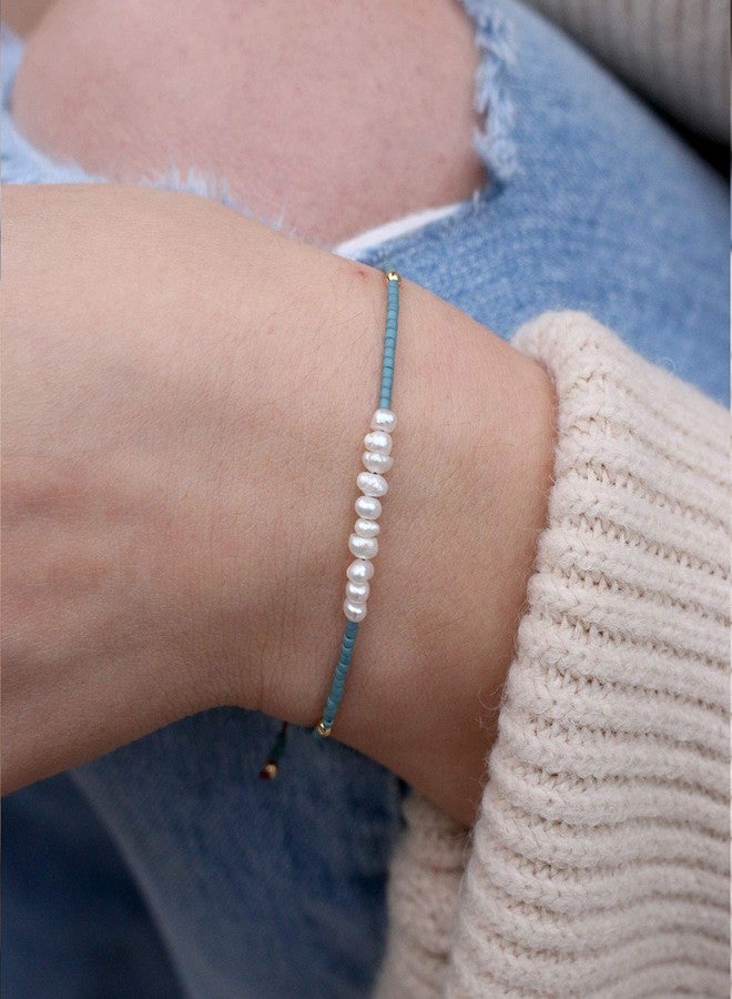 KELITCH Womens Pearl Bracelets Friendship Bracelet Handmade Miyuki Beads Charm Bracelet Holiday Gift - Image 2