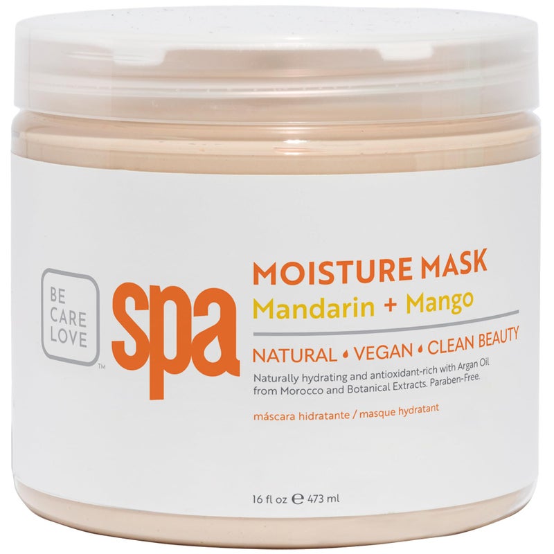 BCL SPA Organic Mandarin and Mango moisture mask for hands foot mask and body mask skin care spa treatment home or professional use with argan oil olive oil aloe vera cucumber and kelp 16 fl oz