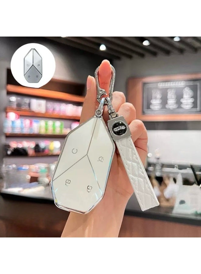 Car Key Fob Cover Case Compatible with Leopard 5/8 Key Shell TPU Key Holder Bag