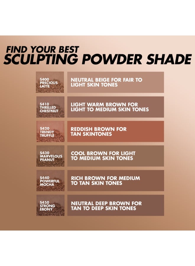 MAKE UP FOR EVER Artist Face Powders Sculpt - S410 - Thrilled Chestnut - Image 4