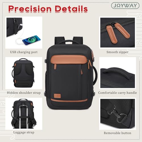 Joyway Expandable Carry on Luggage Sets Airline Approved, Lightweight Hard Shell 20 Inch Carry-on Suitcase with Spinner Wheels - Image 5