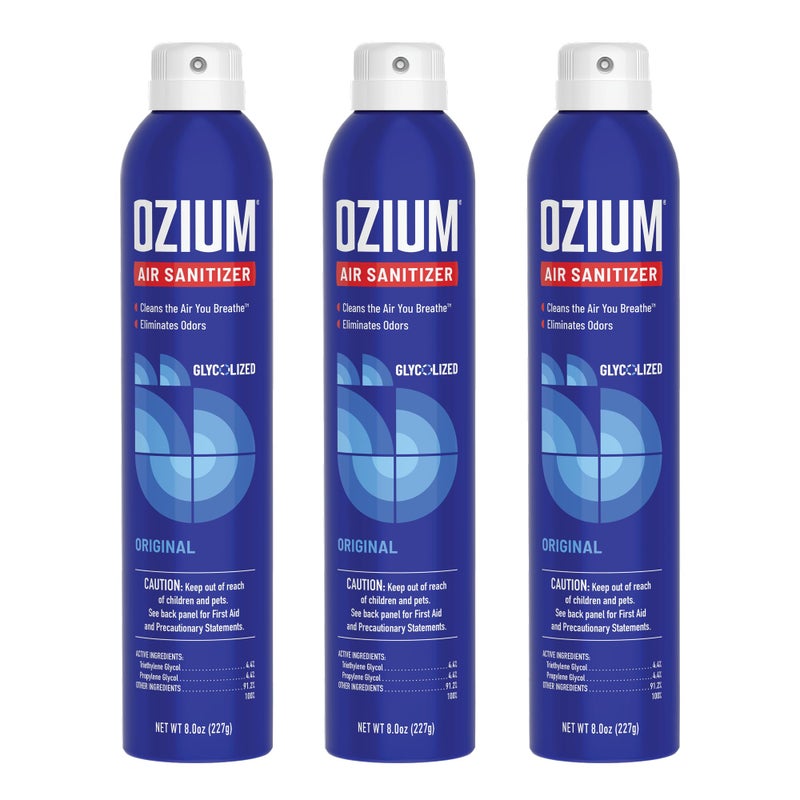 OziumÂ® 8 Oz. Air Sanitizer & Odor Eliminator for Homes, Cars, Offices and More, Original Scent - 3 Pack - Image 1