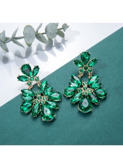 YAHPERN St.Patrick'S Day Earrings For Women, Rhinestone St.Patrick'S Day Accessory, Holiday Green Crystal Earrings Irish Carnival Parade Party Jewelry Gifts (Style D)  - Image 4
