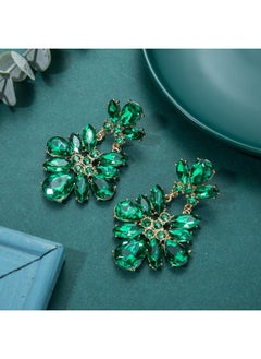 YAHPERN St.Patrick'S Day Earrings For Women, Rhinestone St.Patrick'S Day Accessory, Holiday Green Crystal Earrings Irish Carnival Parade Party Jewelry Gifts (Style D)  - Image 3