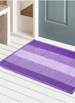 Status Contract Anti Slip Front Door Mat| Living Room Rug for Entrance Doors|Polypropylene Floor Mats Home|Essential Small Rugs for Office, Bedroom & Kitchen| (Purple)-Pack of 2, 38 X 58 Cm  - Image 1