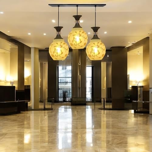 GreyWings 3, Light Glass Hanging Light Cluster for Living Room, White Floral Pendant Ceiling Lamp, Decorative Indoor Light Fixture, E27 Holder, Home Lighting. - Image 2