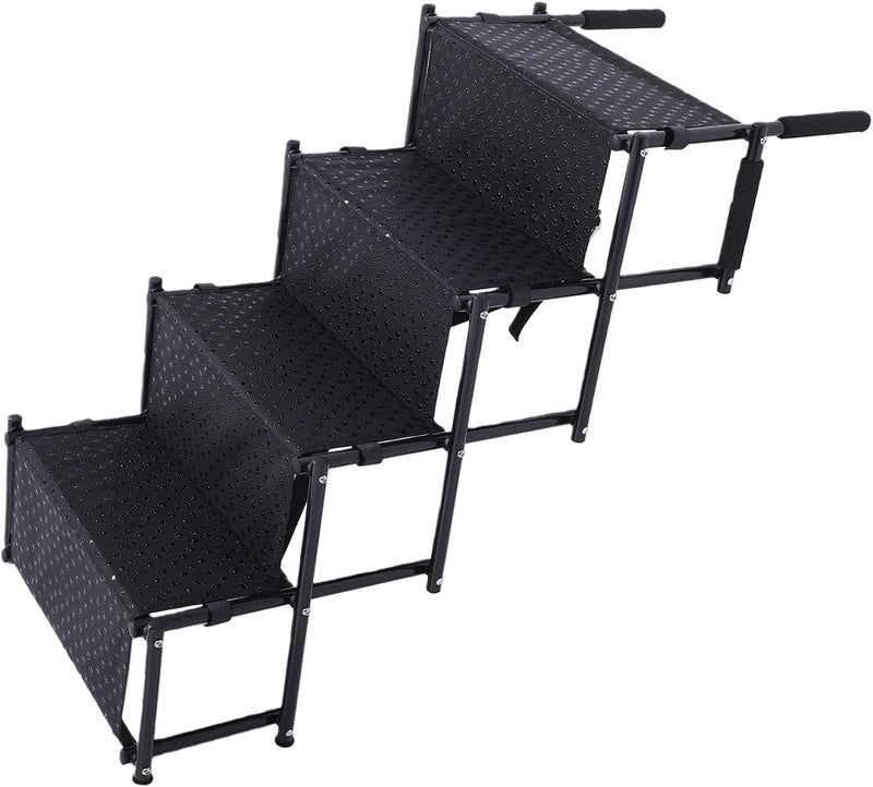 Zunate 4 Step Dog Stair, Foldable and Portable Nonslip Pet Steps with Adjustable Height and Length for Cars, SUVs, Trucks, RVs, and Indoor Furniture - Image 1