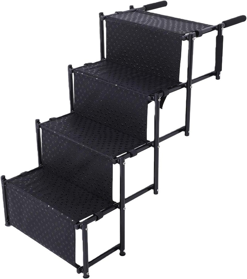 Zunate 4 Step Dog Stair, Foldable and Portable Nonslip Pet Steps with Adjustable Height and Length for Cars, SUVs, Trucks, RVs, and Indoor Furniture - Image 2