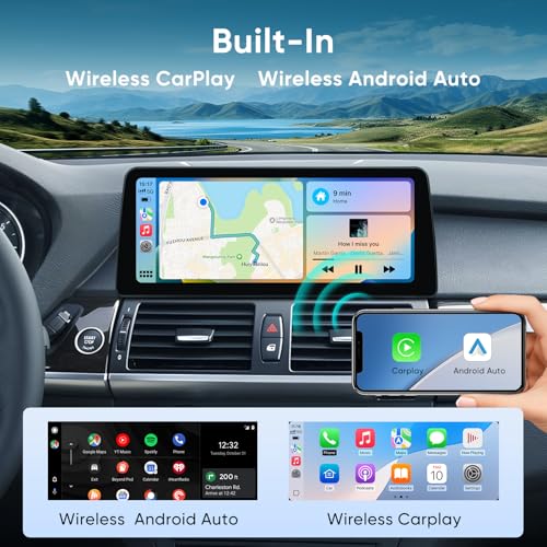 AINAVI 12.3 inch Touch Screen for BMW X5 X6 CIC E70 E71 (2011-2013) Wireless CarPlay Android Auto Upgrade Factory Car Radio Retain Original Amplifier Stereo Sound System - Image 5