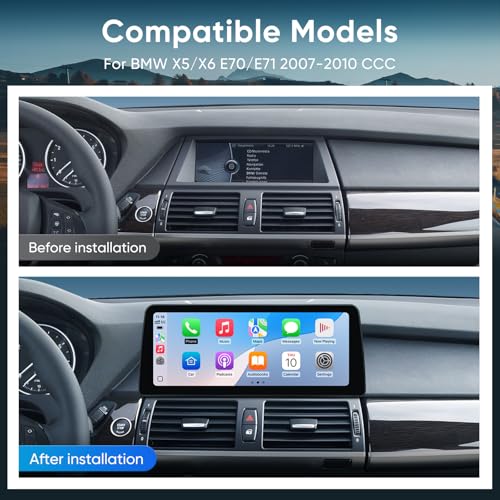 AINAVI 12.3 inch Touch Screen for BMW X5 X6 CIC E70 E71 (2011-2013) Wireless CarPlay Android Auto Upgrade Factory Car Radio Retain Original Amplifier Stereo Sound System - Image 2