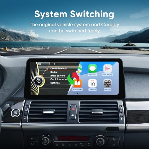 AINAVI 12.3 inch Touch Screen for BMW X5 X6 CIC E70 E71 (2011-2013) Wireless CarPlay Android Auto Upgrade Factory Car Radio Retain Original Amplifier Stereo Sound System - Image 4