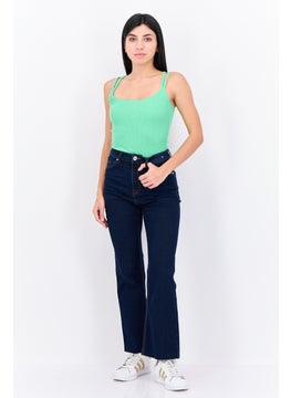 Lefties Women Textured Sleeveless Bodysuit, Green  - Image 4