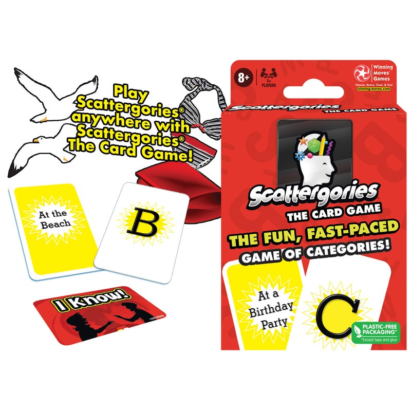 Winning Moves Scattergories The Card Game, Fast-Paced Play at Once Card Game of Categories, for 2 or More Players, Ages 8+ - Image 1