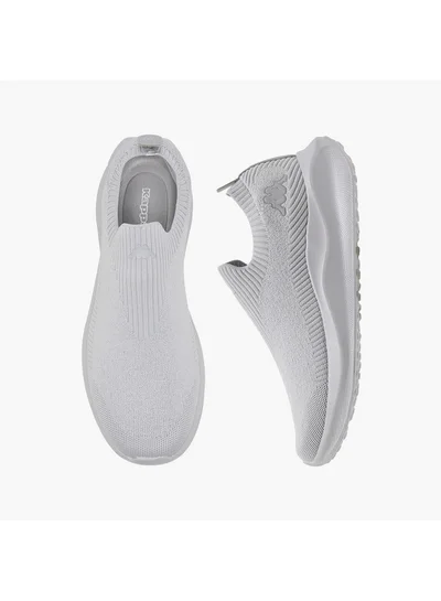 Kappa Men's Logo Print Slip-On Sports Shoes with Pull Tab