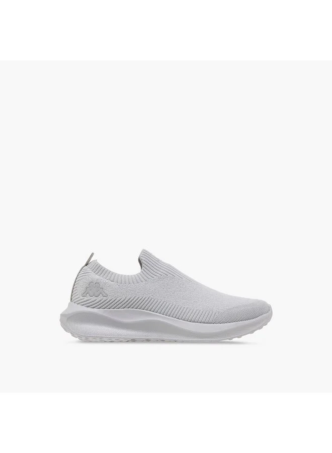 Men's Logo Print Slip-On Sports Shoes with Pull Tab